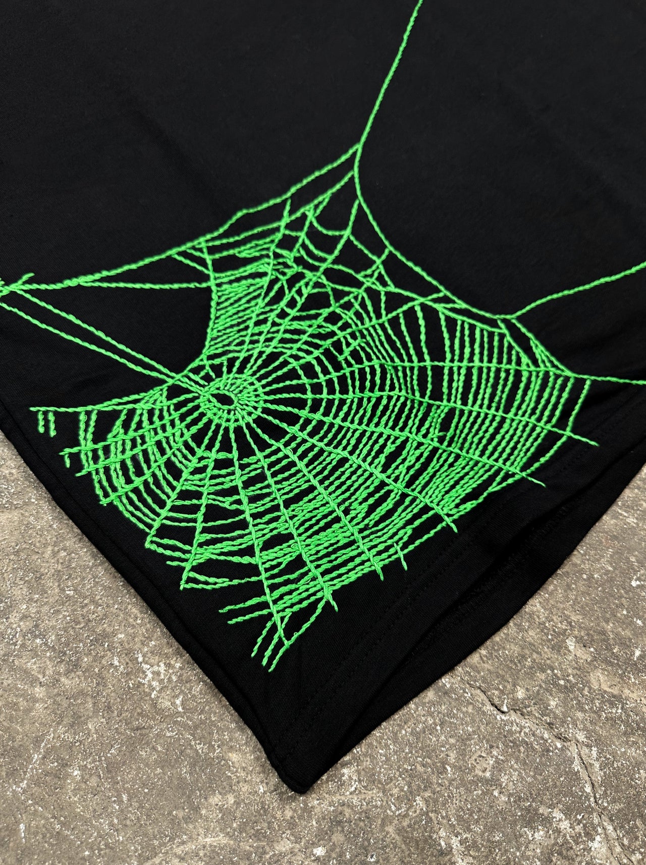 neon creeped hand embroidered t-shirt