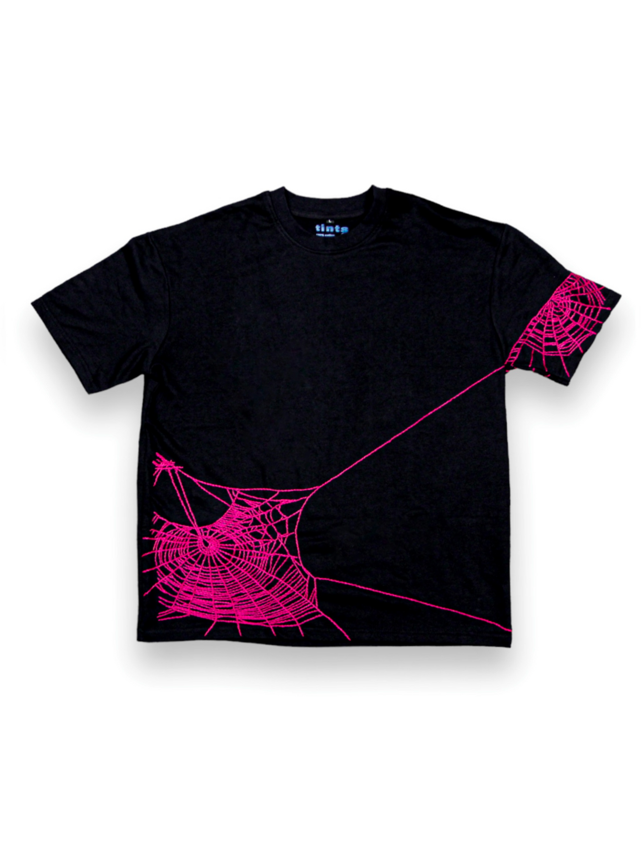 barbie pink creeped hand embroidery t-shirt