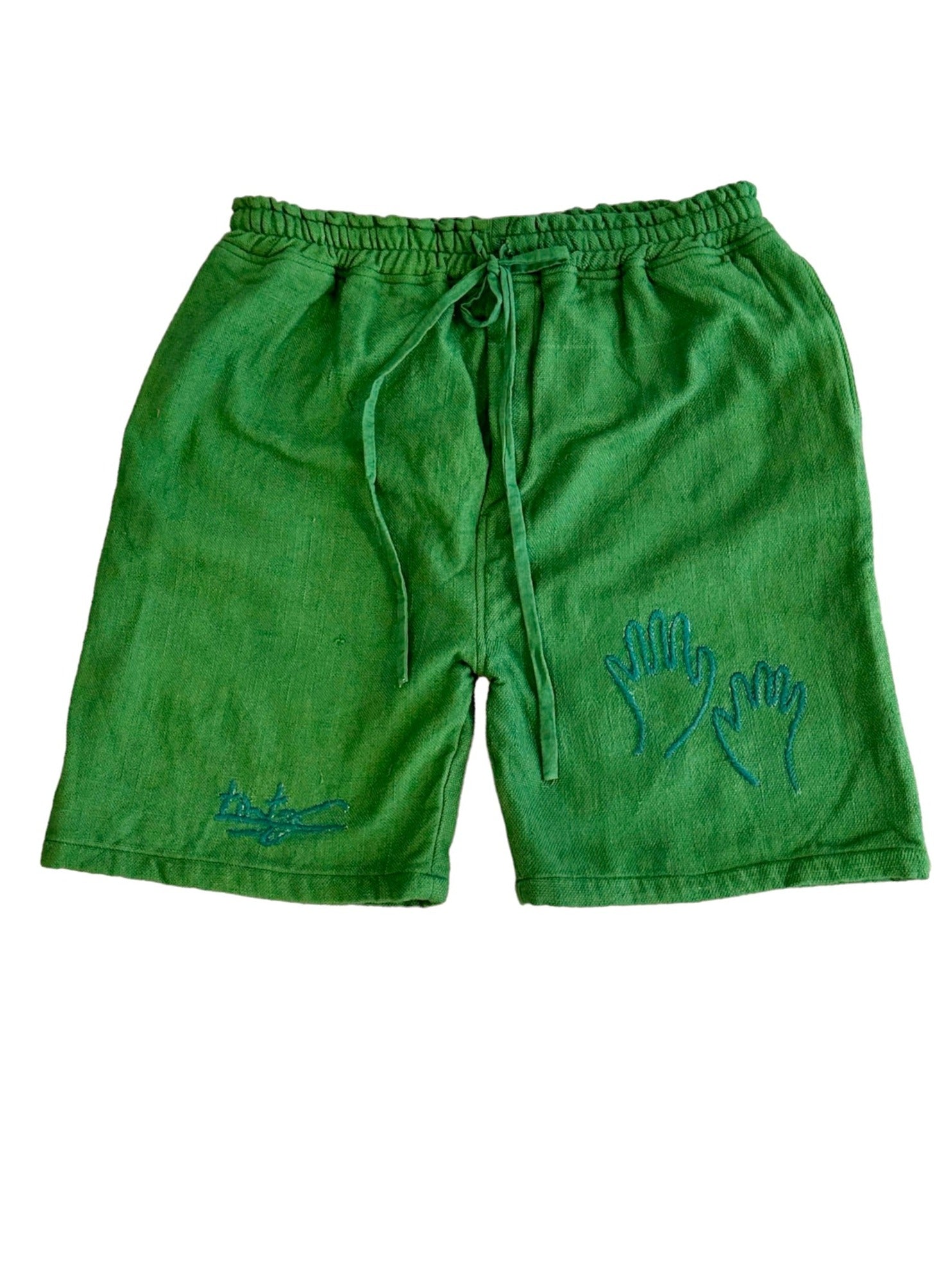 forest green 100% organic cotton shorts • Tints Streetwear