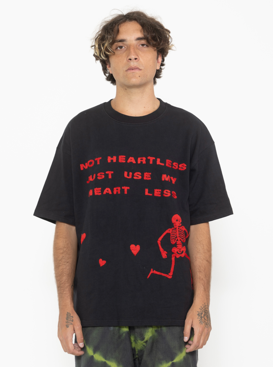 heartless hand embroidered t-shirt