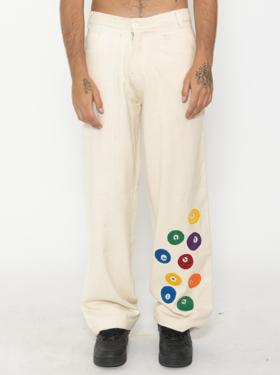 billiard balls organic cotton pants